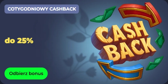 Weekly cashback up to 25% with a "Collect Bonus" button.
