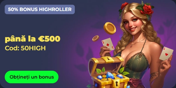 Casino bonus offer: 50% up to €500 with code 50HIGH