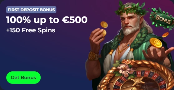 Casino bonus offer: 100% up to €500 + 150 free spins with animated elf