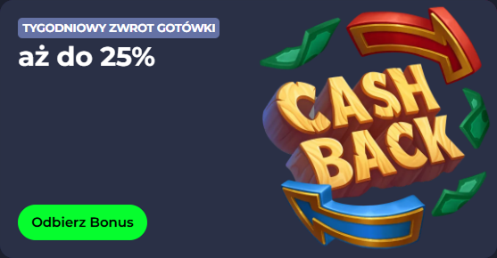 Cashback offer up to 25% with a "Collect Bonus" button