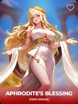 Aphrodite's Blessing by King Midas: Goddess of love in a white dress
