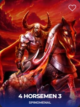 4 Horsemen 3 slot game: demon on a fiery horse